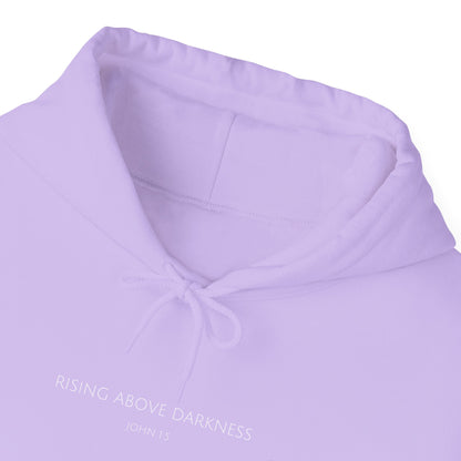 Rising Above Darkness John 1:5 Hoodie | Minimal Christian Faith-Based Apparel