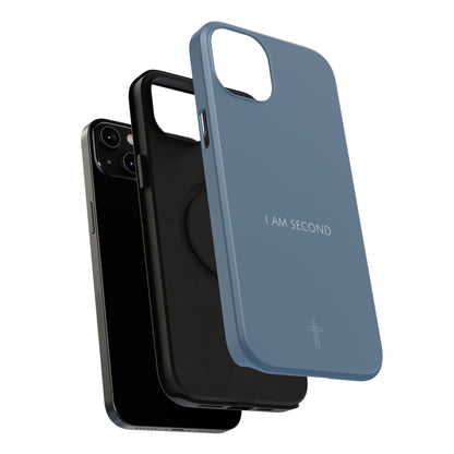 I Am Second Blue iPhone Case | Minimal Christian Faith Phone Case