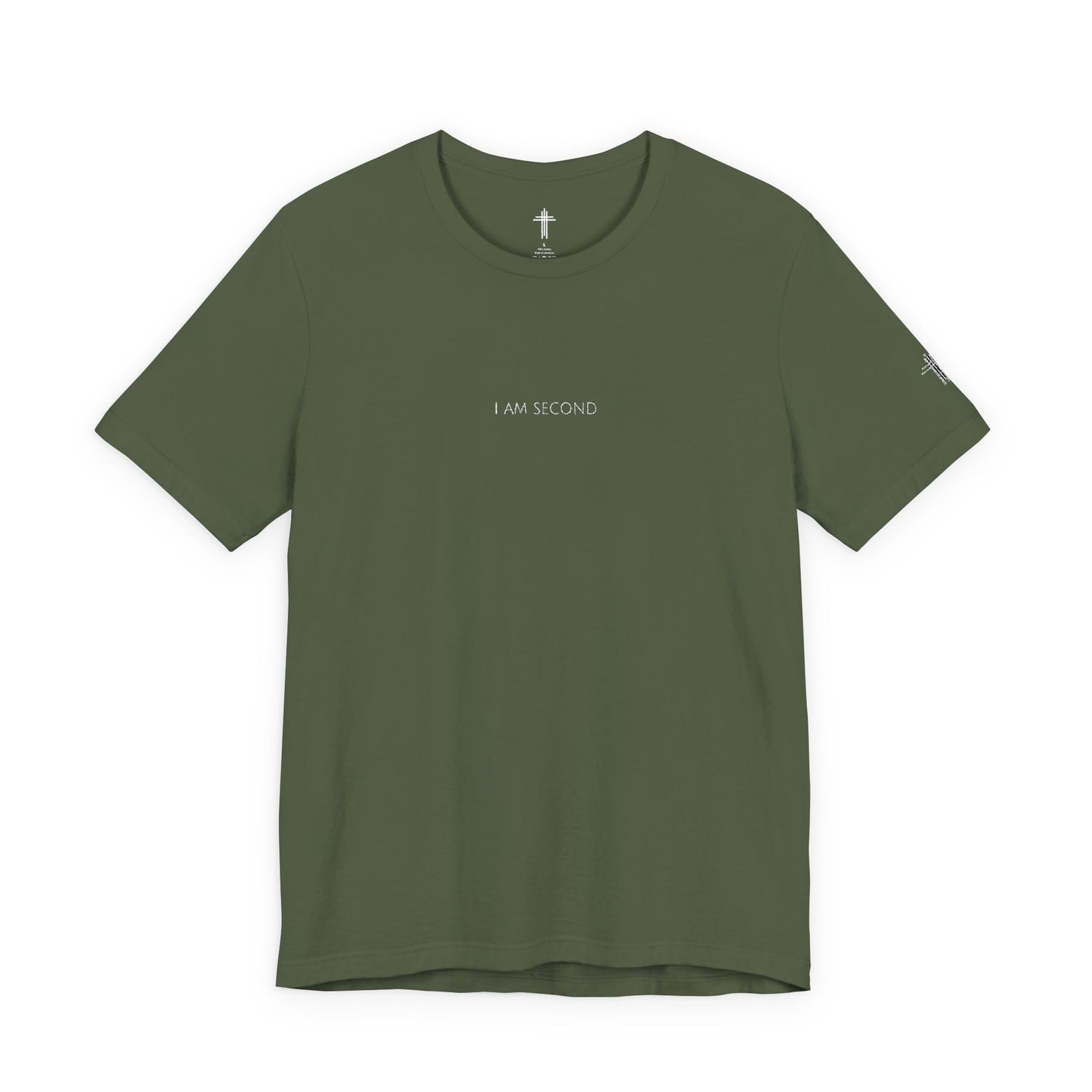 I Am Second Embroidered Christian T Shirt | Minimal Faith Tee