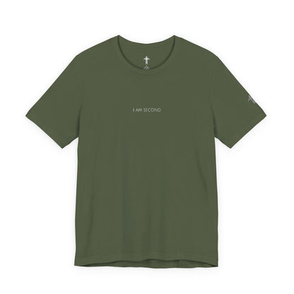 I Am Second Embroidered Christian T Shirt | Minimal Faith Tee