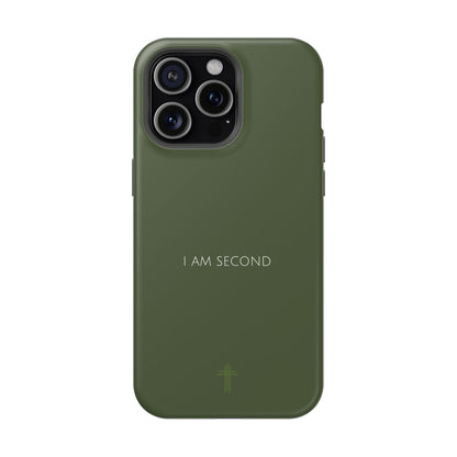 I Am Second Green iPhone Case | Minimal Christian Faith Phone Case