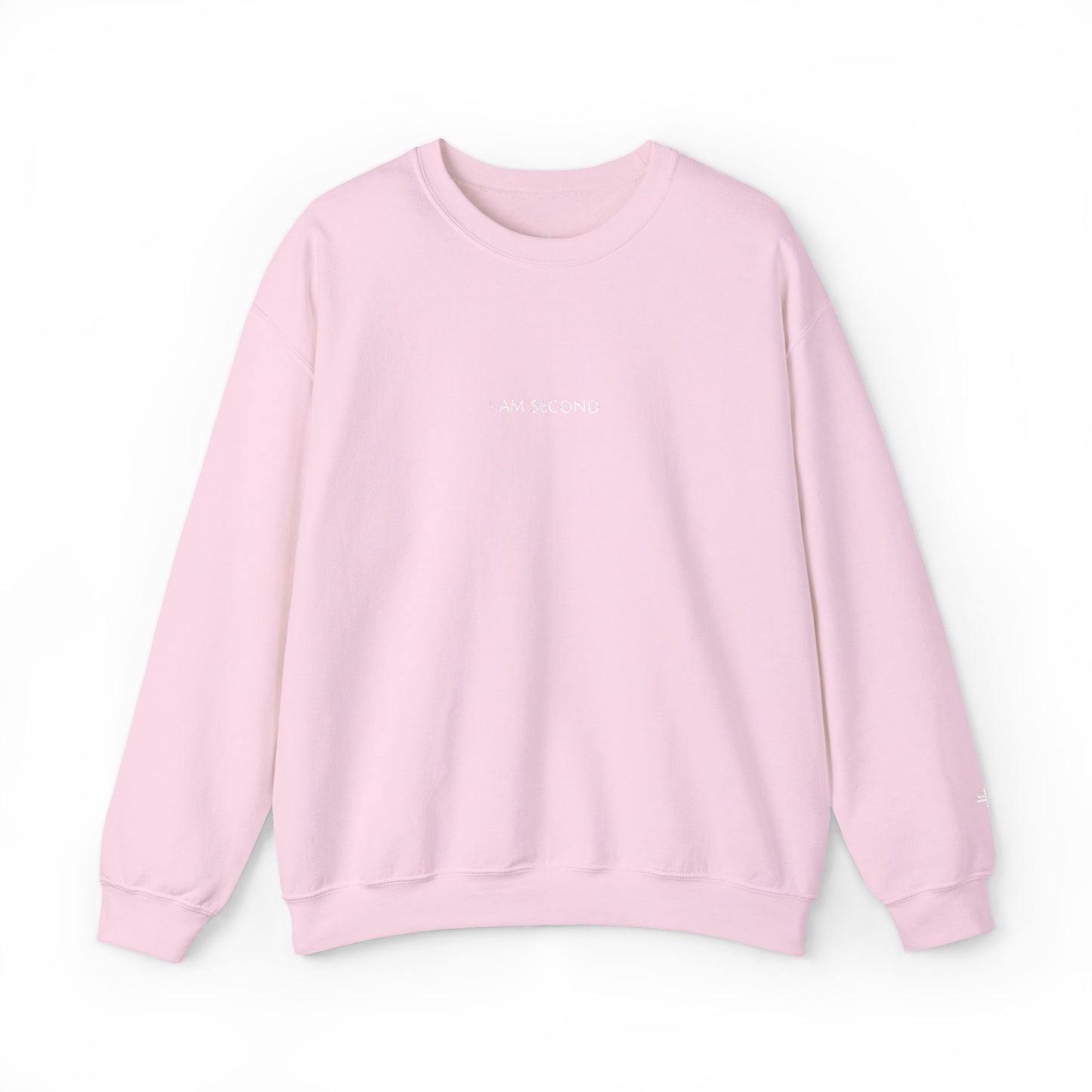 I Am Second Embroidered Crewneck | Minimal Christian Sweatshirt
