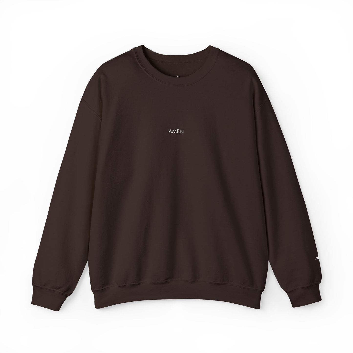 Amen Embroidered Crewneck | Minimal Christian Sweatshirt