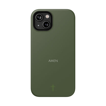 Amen Green iPhone Case | Minimal Christian Faith Phone Case