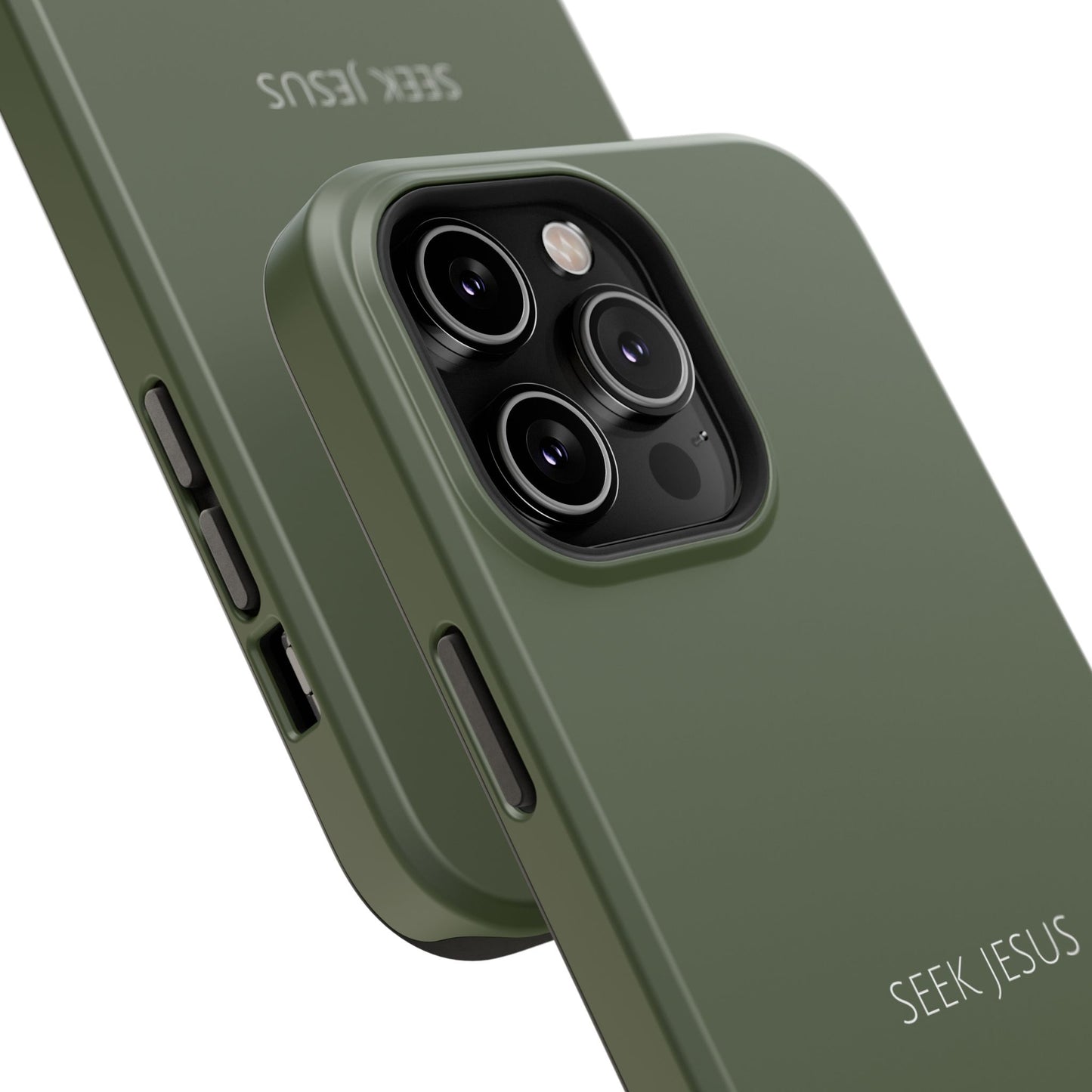 Seek Jesus Green iPhone Case | Minimal Christian Faith Phone Case