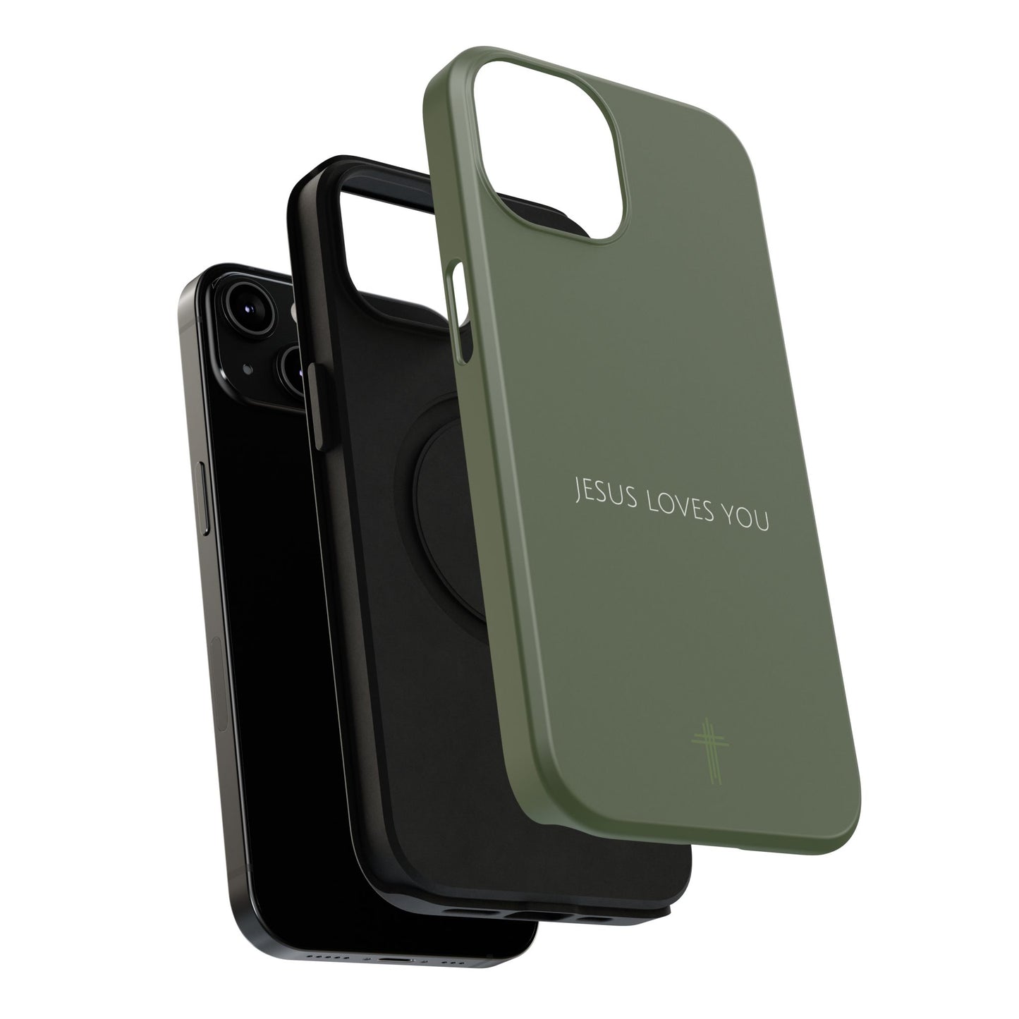 Jesus Loves You Green iPhone Case | Minimal Christian Faith Phone Case