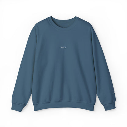Amen Embroidered Crewneck | Minimal Christian Sweatshirt