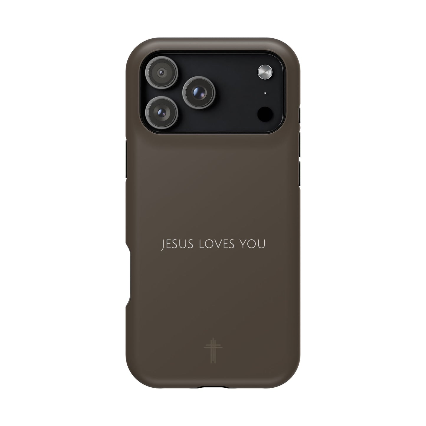 Jesus Loves You Brown iPhone Case | Minimal Christian Faith Phone Case