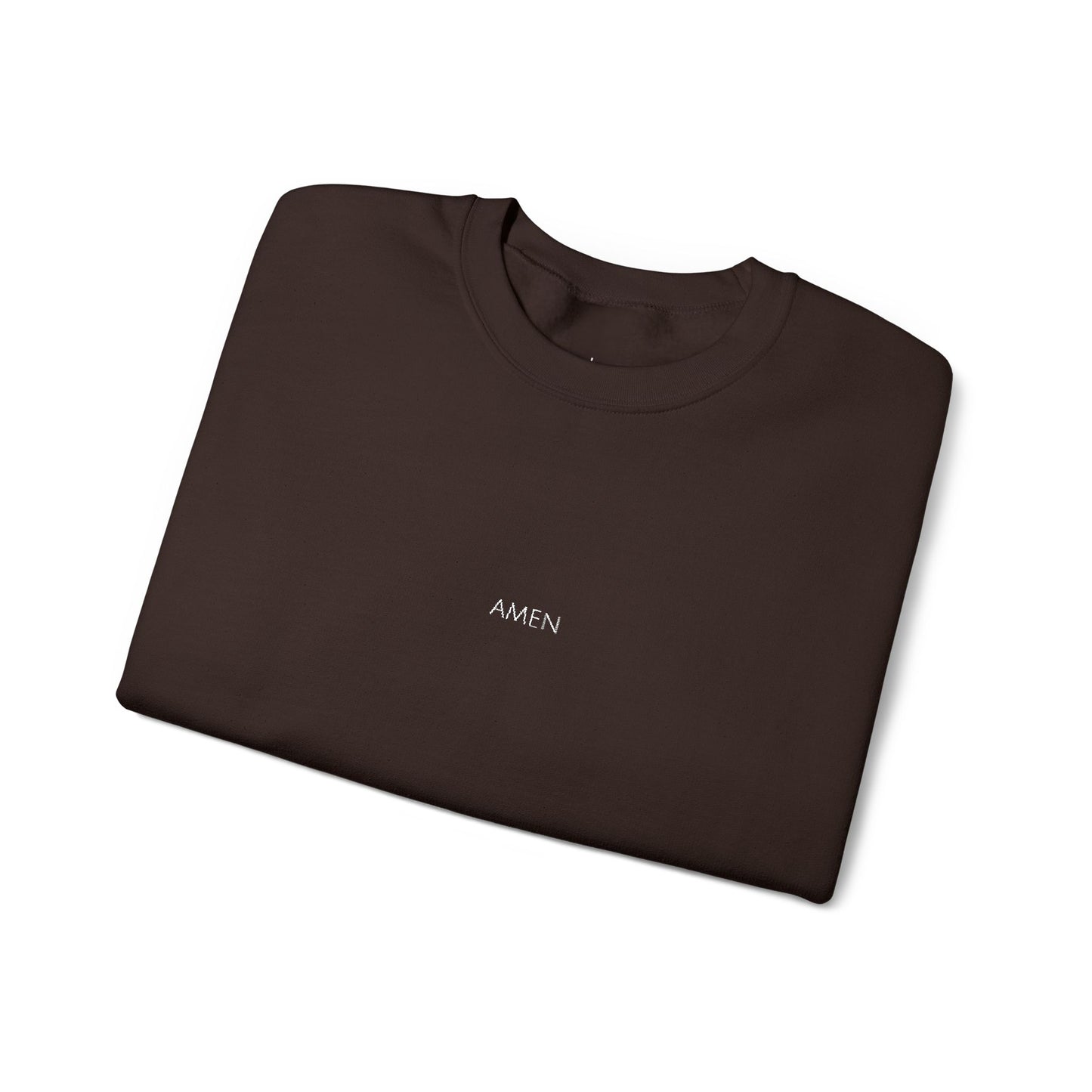 Amen Embroidered Crewneck | Minimal Christian Sweatshirt