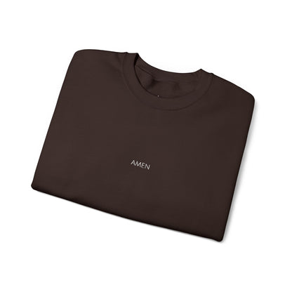 Amen Embroidered Crewneck | Minimal Christian Sweatshirt