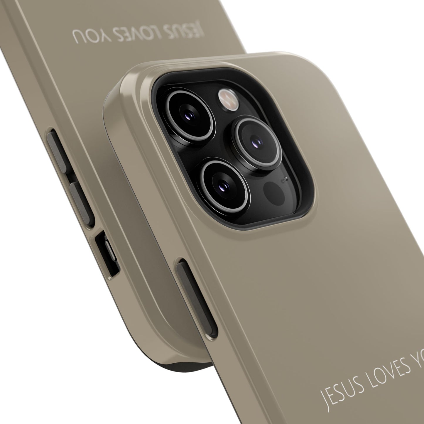 Jesus Loves You Tan iPhone Case | Minimal Christian Faith Phone Case