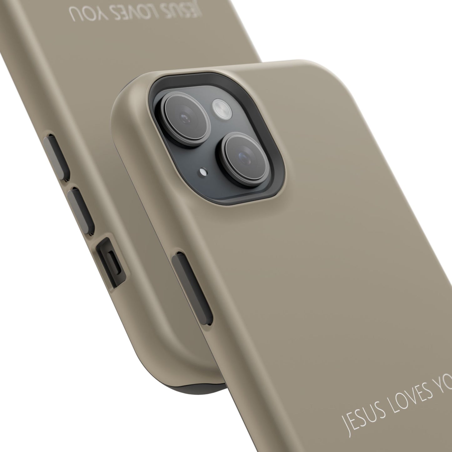 Jesus Loves You Tan iPhone Case | Minimal Christian Faith Phone Case