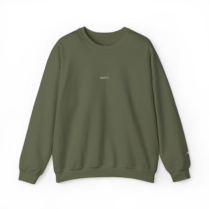 Amen Embroidered Crewneck | Minimal Christian Sweatshirt