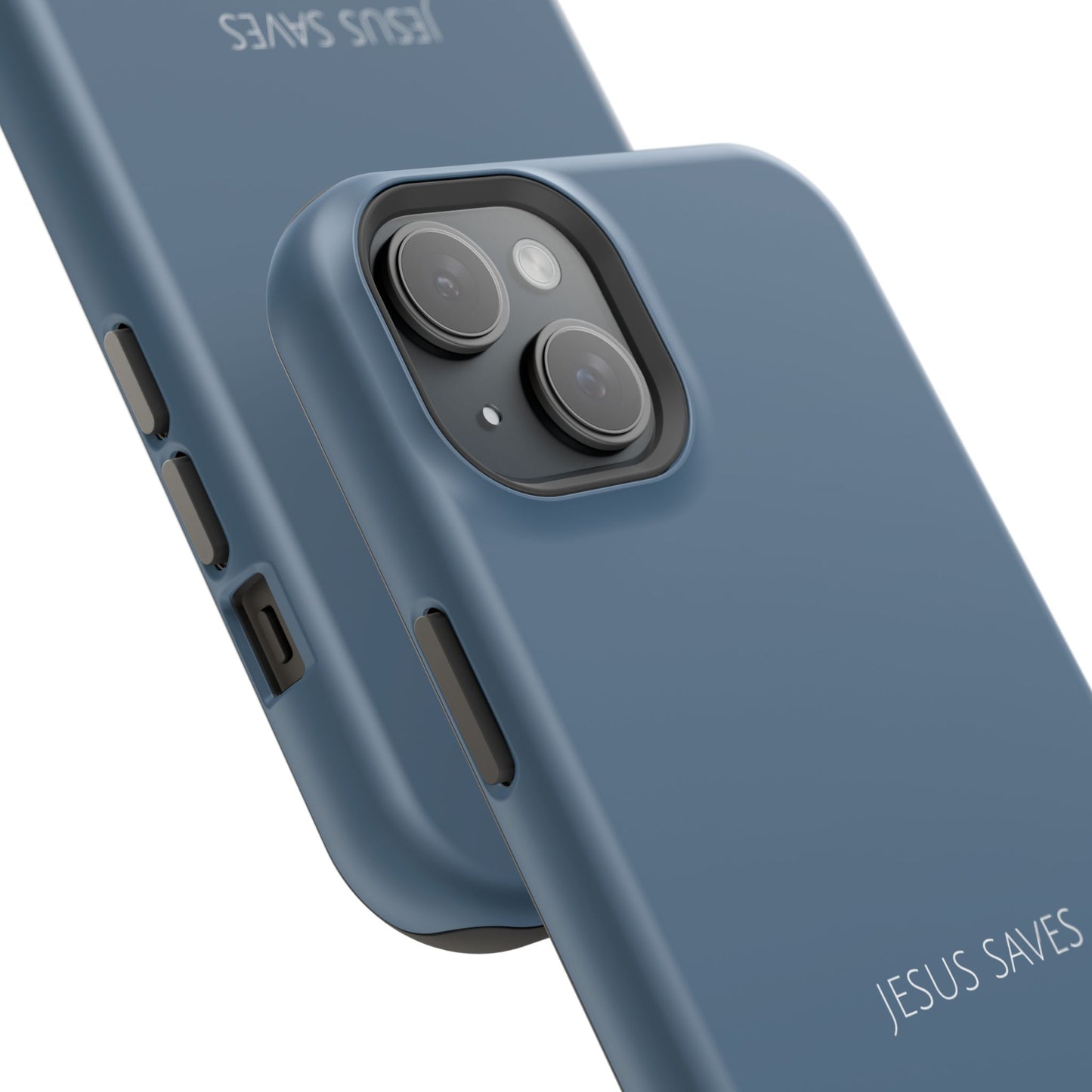 Jesus Saves Blue iPhone Case | Minimal Christian Faith Phone Case