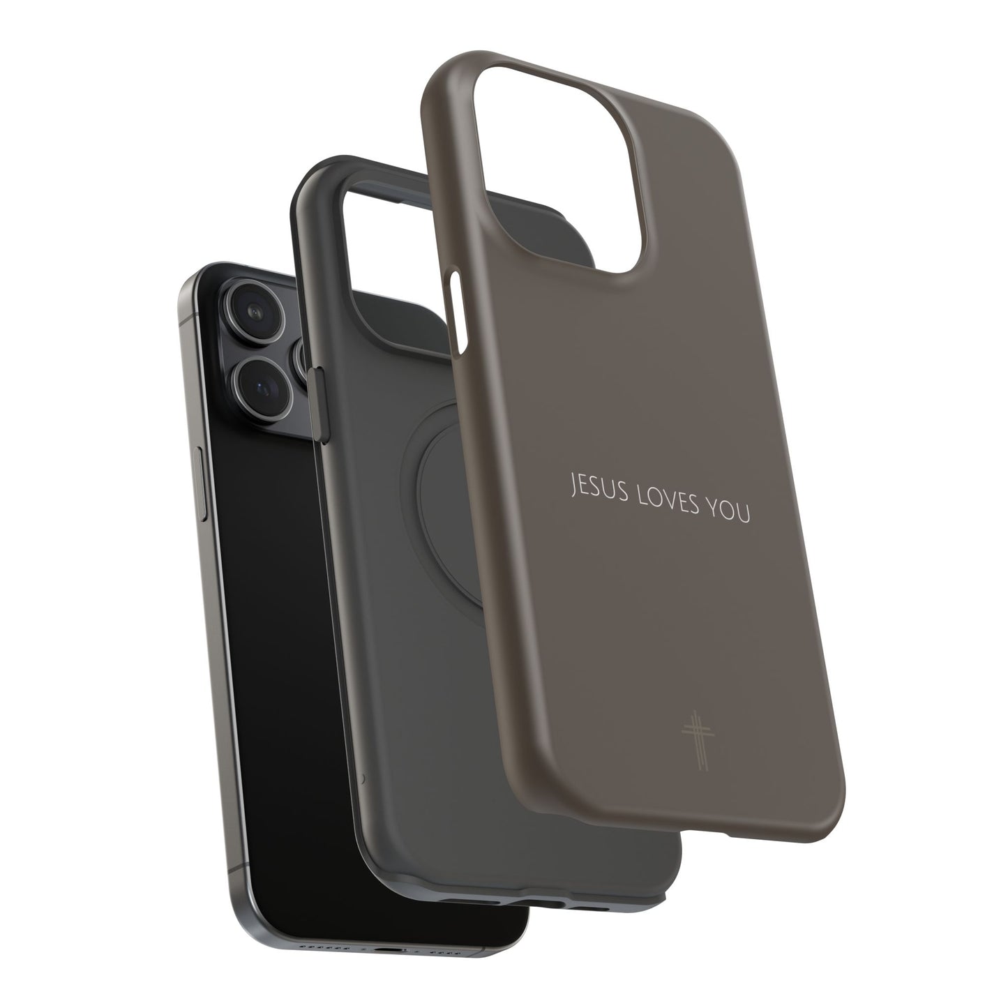 Jesus Loves You Brown iPhone Case | Minimal Christian Faith Phone Case