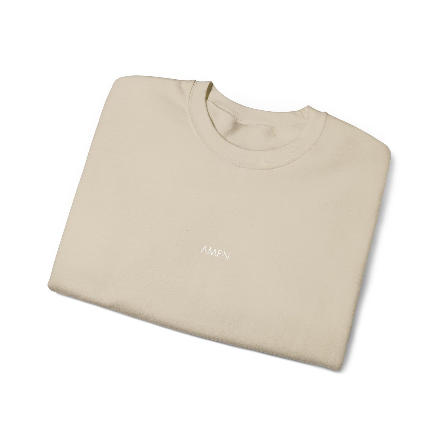 Amen Embroidered Crewneck | Minimal Christian Sweatshirt