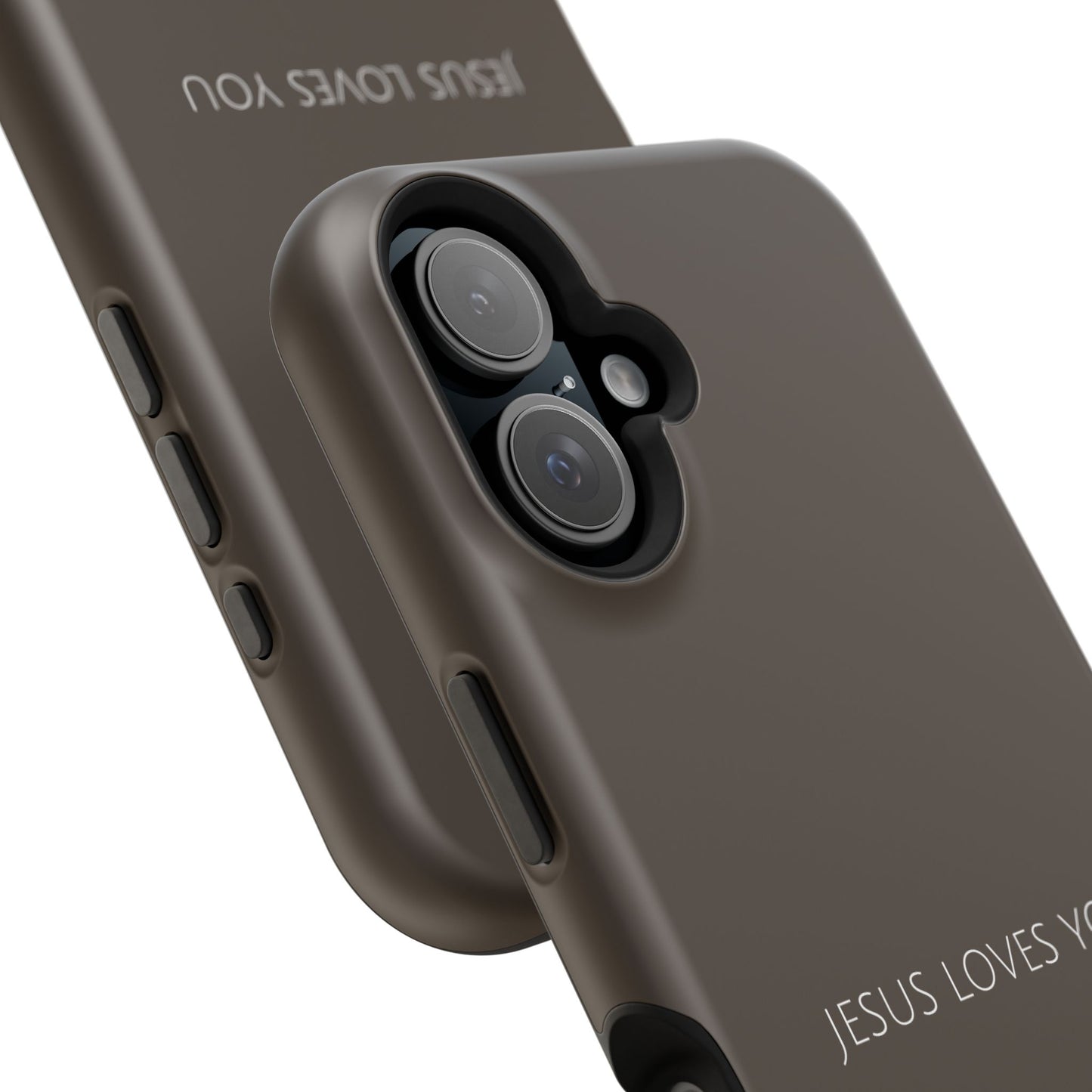 Jesus Loves You Brown iPhone Case | Minimal Christian Faith Phone Case