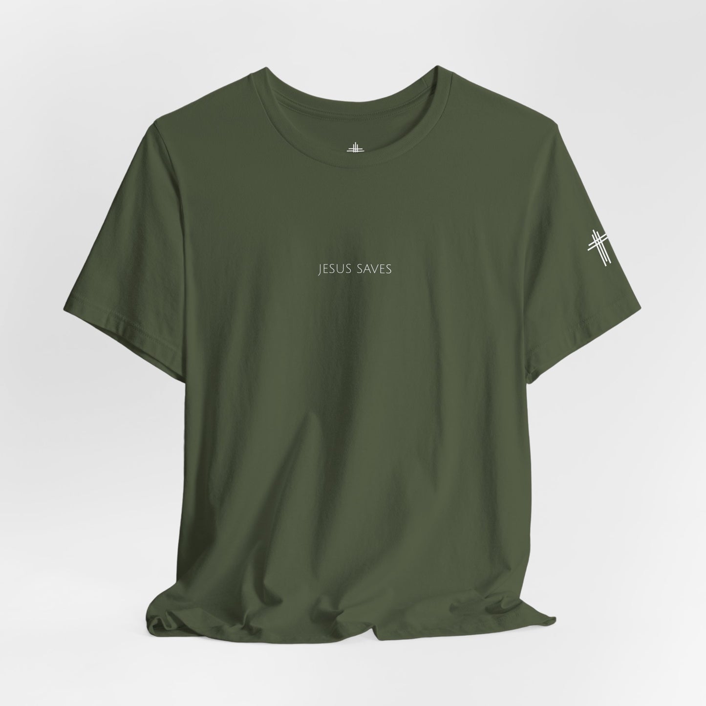 Jesus Saves Christian T Shirt | Minimal Faith Tee