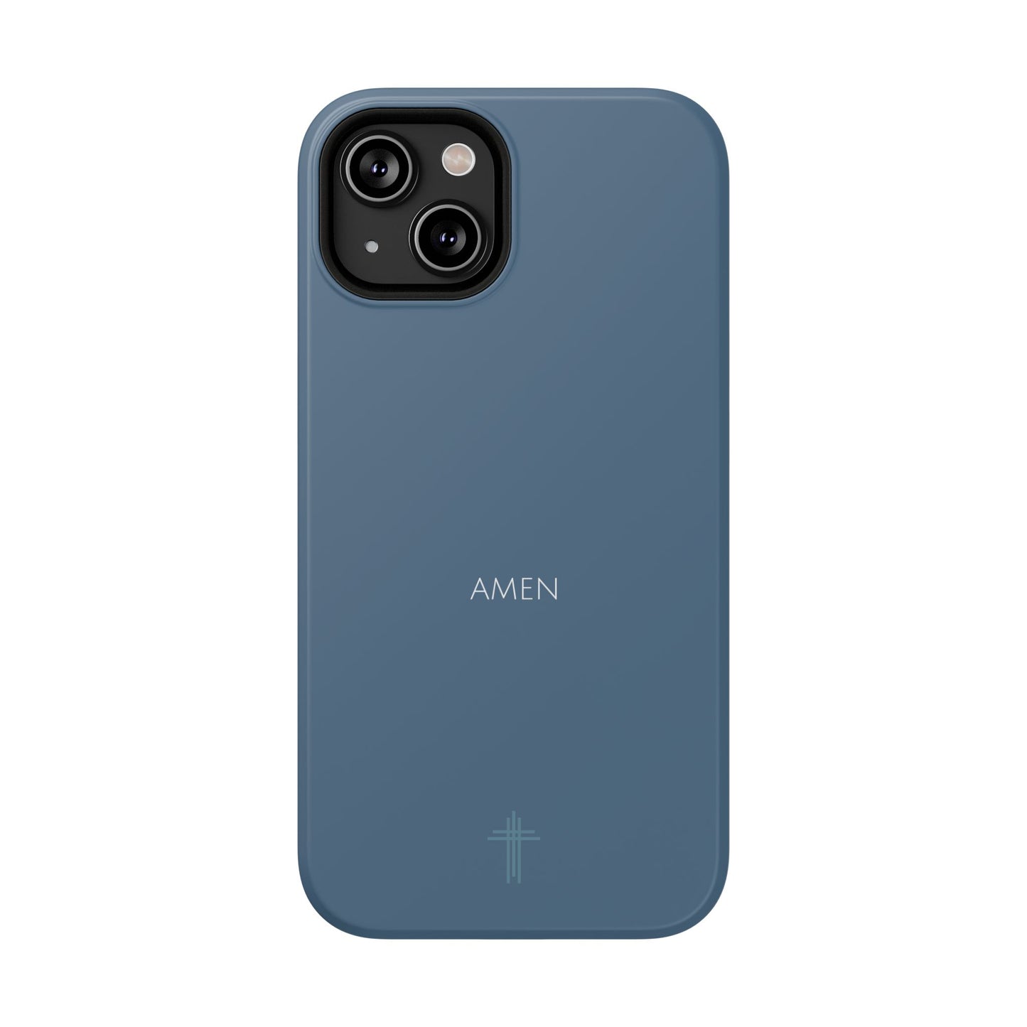 Amen Blue iPhone Case | Minimal Christian Faith Phone Case