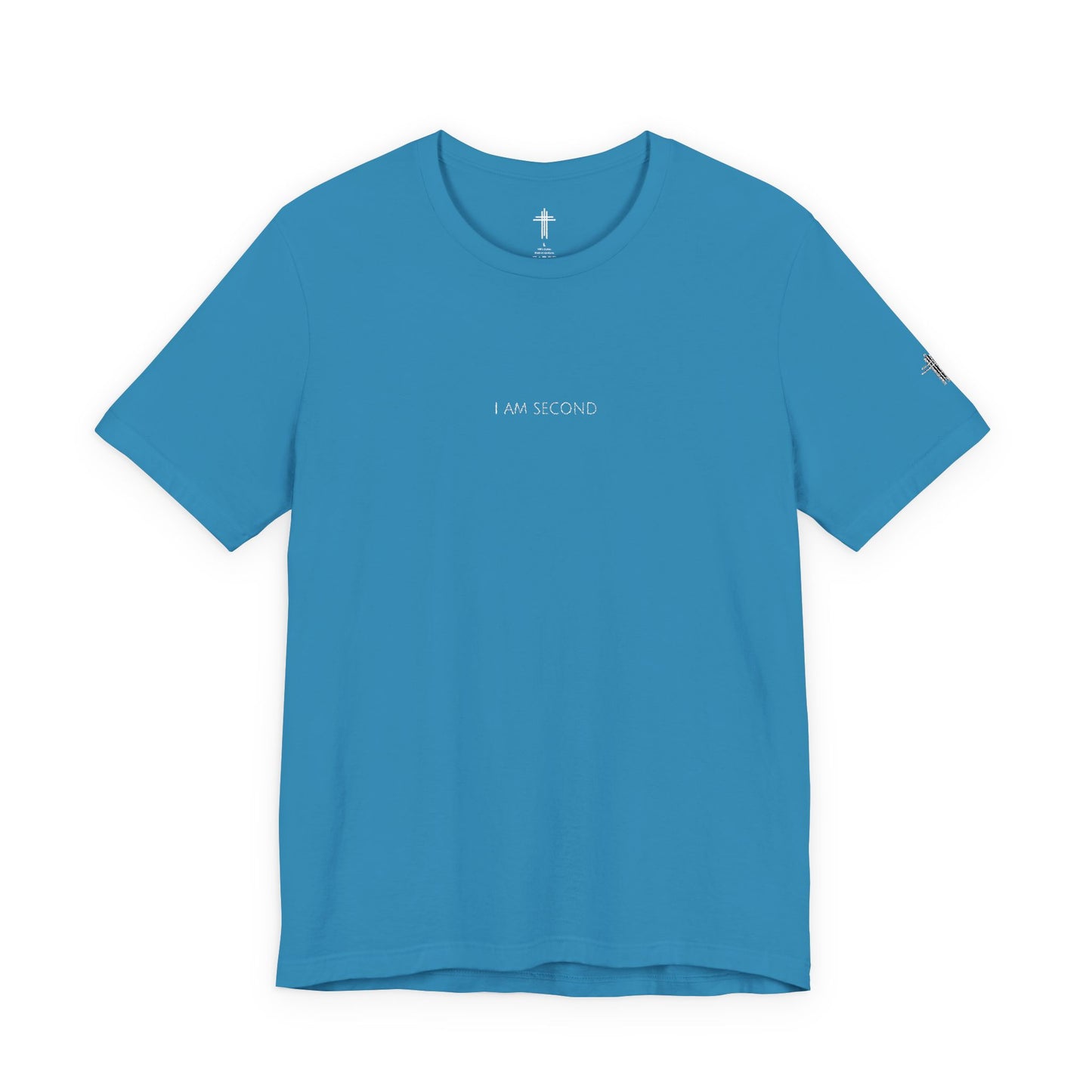I Am Second Embroidered Christian T Shirt | Minimal Faith Tee