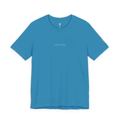 I Am Second Embroidered Christian T Shirt | Minimal Faith Tee