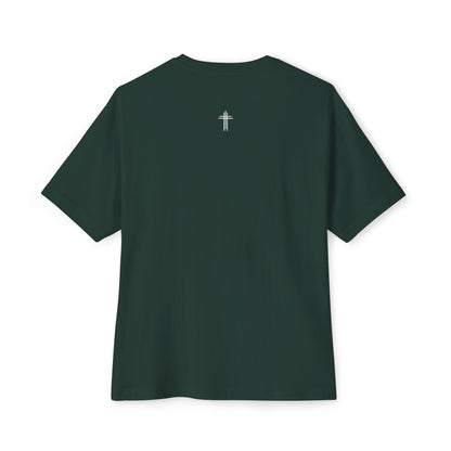 Jesus Saves Oversized Boxy Christian T-Shirt | Minimal Faith-Based Apparel