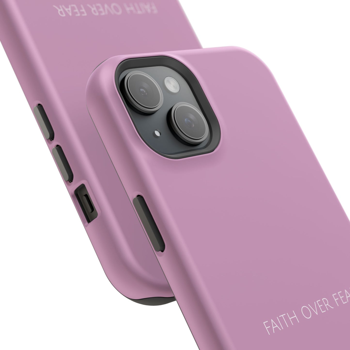Faith Over Fear Pink iPhone Case | Minimal Christian Faith Phone Case