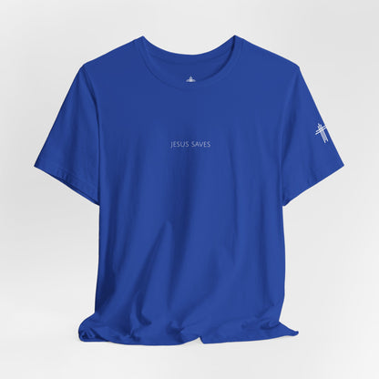 Jesus Saves Christian T Shirt | Minimal Faith Tee
