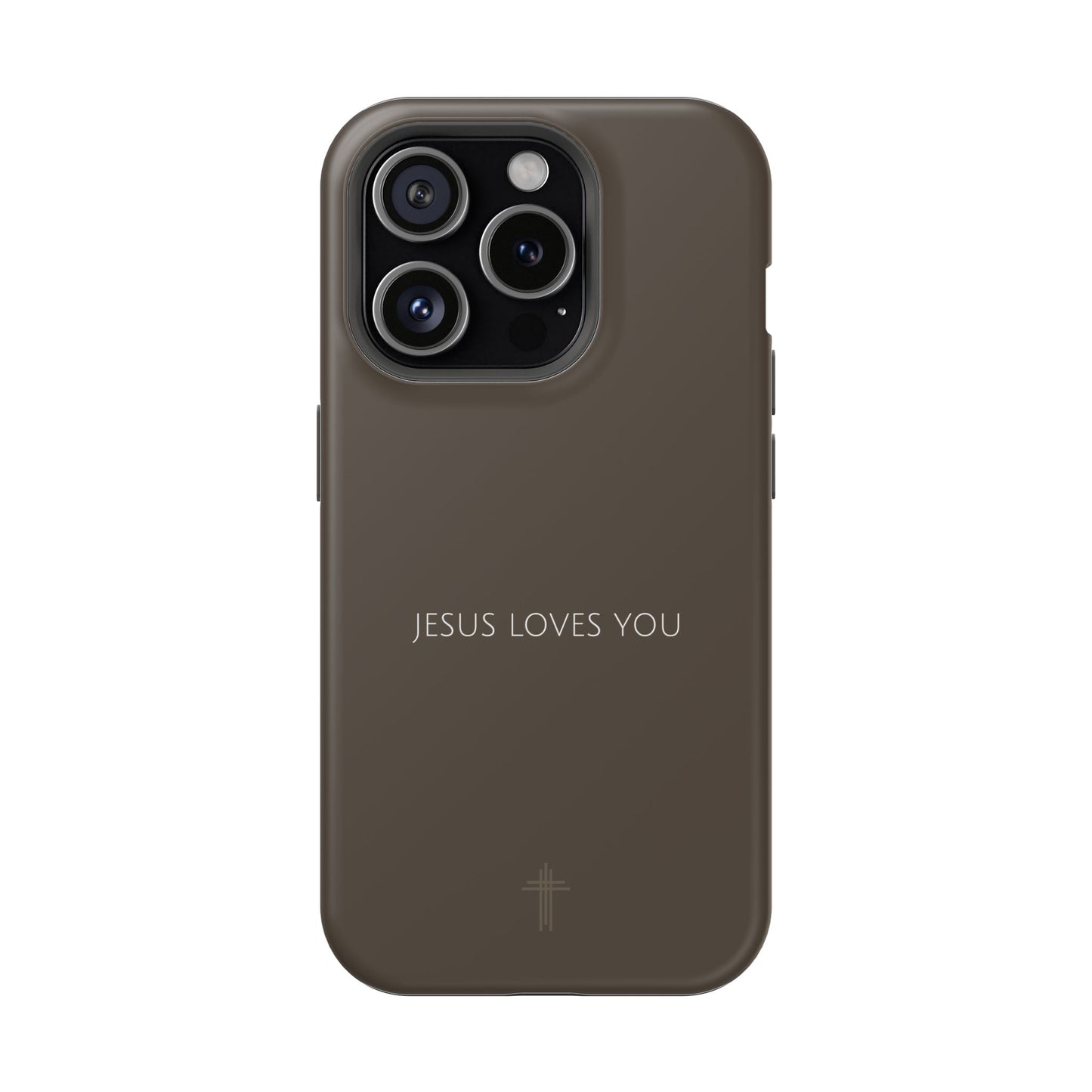 Jesus Loves You Brown iPhone Case | Minimal Christian Faith Phone Case