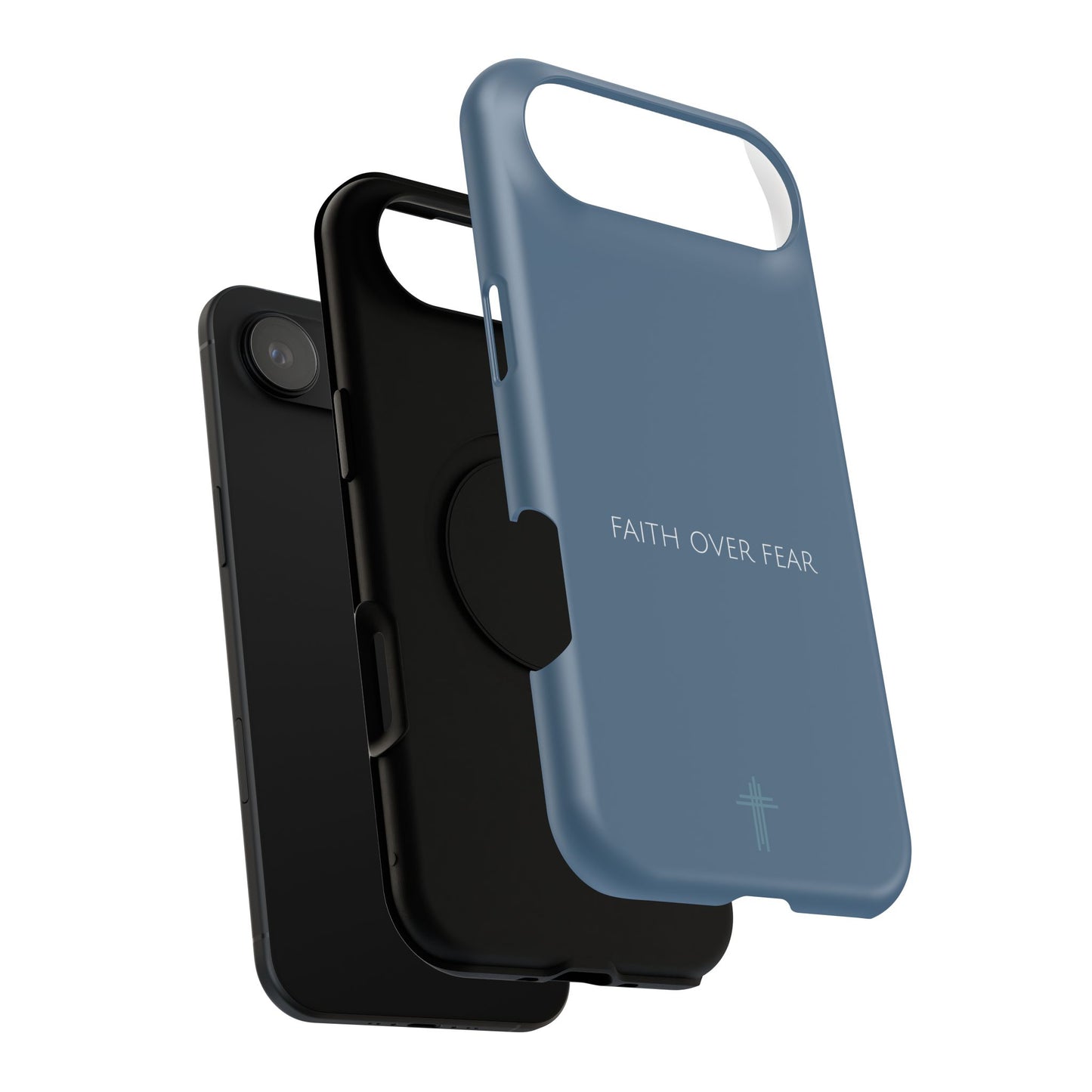 Faith Over Fear Blue iPhone Case | Minimal Christian Faith Phone Case