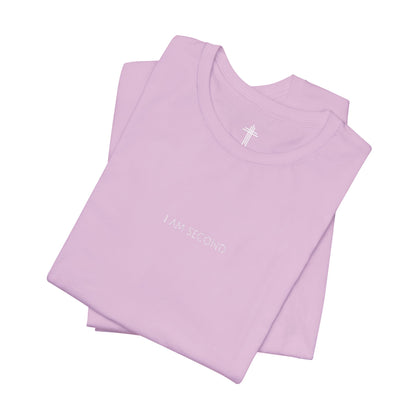 I Am Second Embroidered Christian T Shirt | Minimal Faith Tee