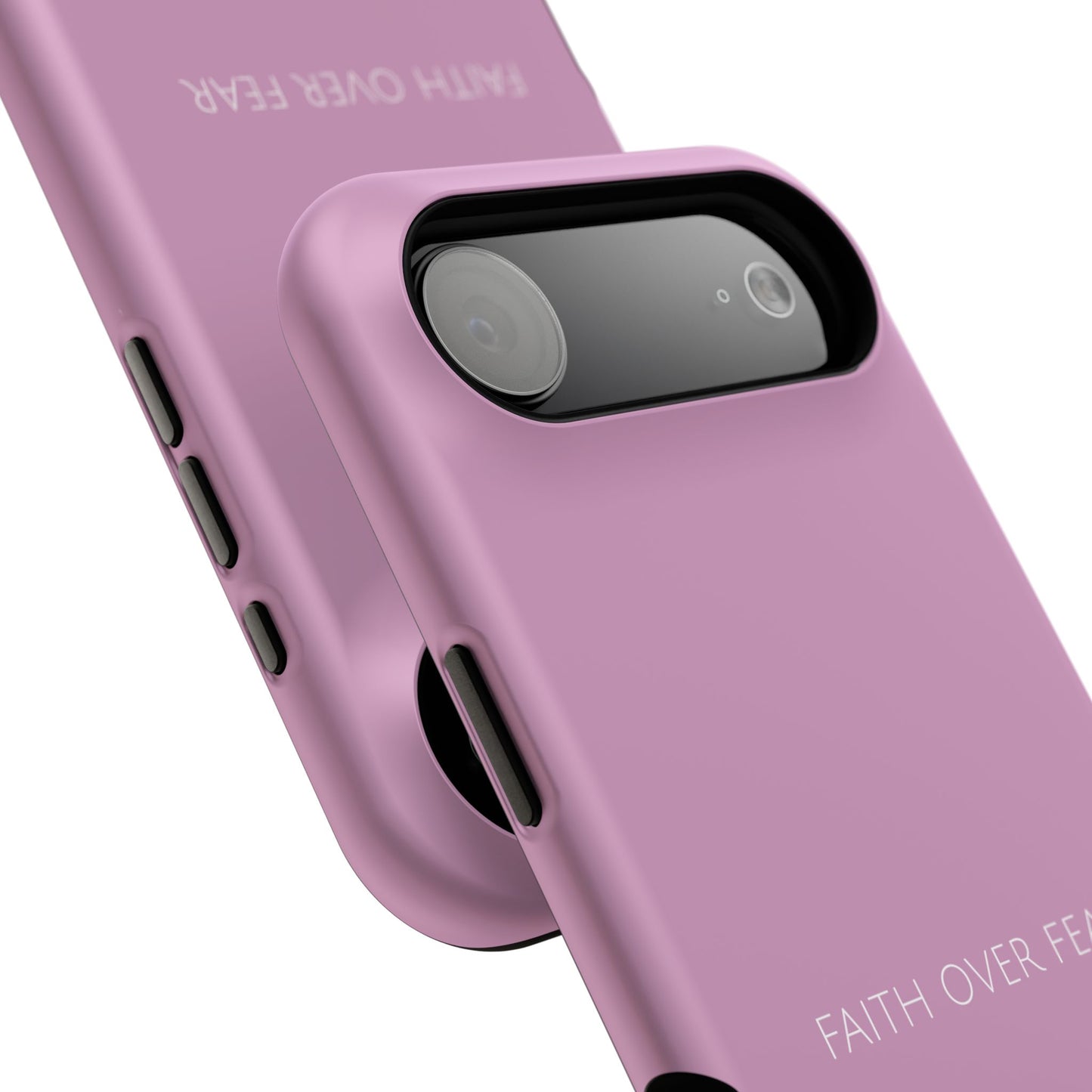 Faith Over Fear Pink iPhone Case | Minimal Christian Faith Phone Case