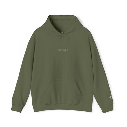 Seek Jesus | Embroidered Christian Hoodie