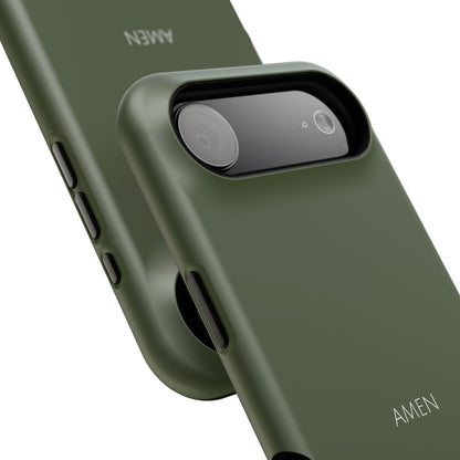 Amen Green iPhone Case | Minimal Christian Faith Phone Case