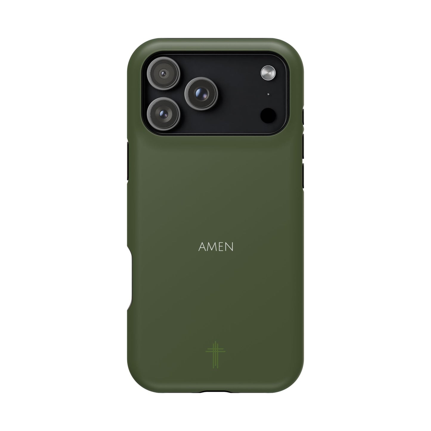 Amen Green iPhone Case | Minimal Christian Faith Phone Case