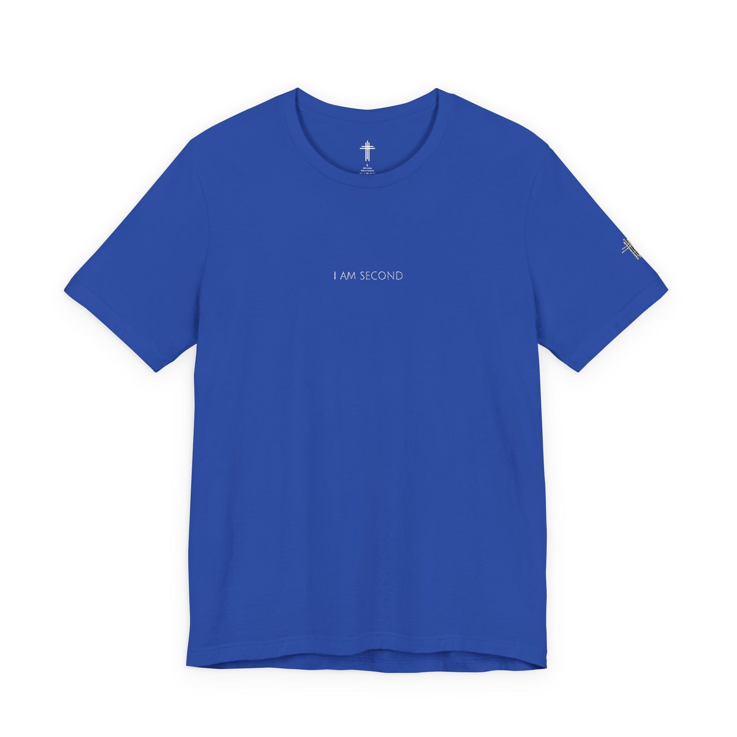 I Am Second Embroidered Christian T Shirt | Minimal Faith Tee