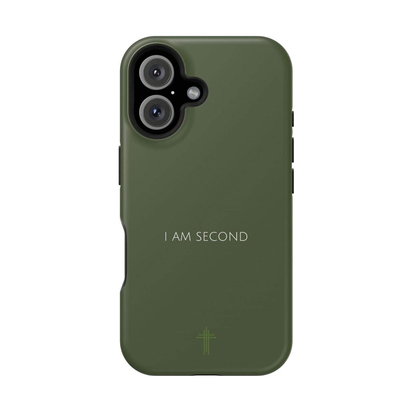 I Am Second Green iPhone Case | Minimal Christian Faith Phone Case