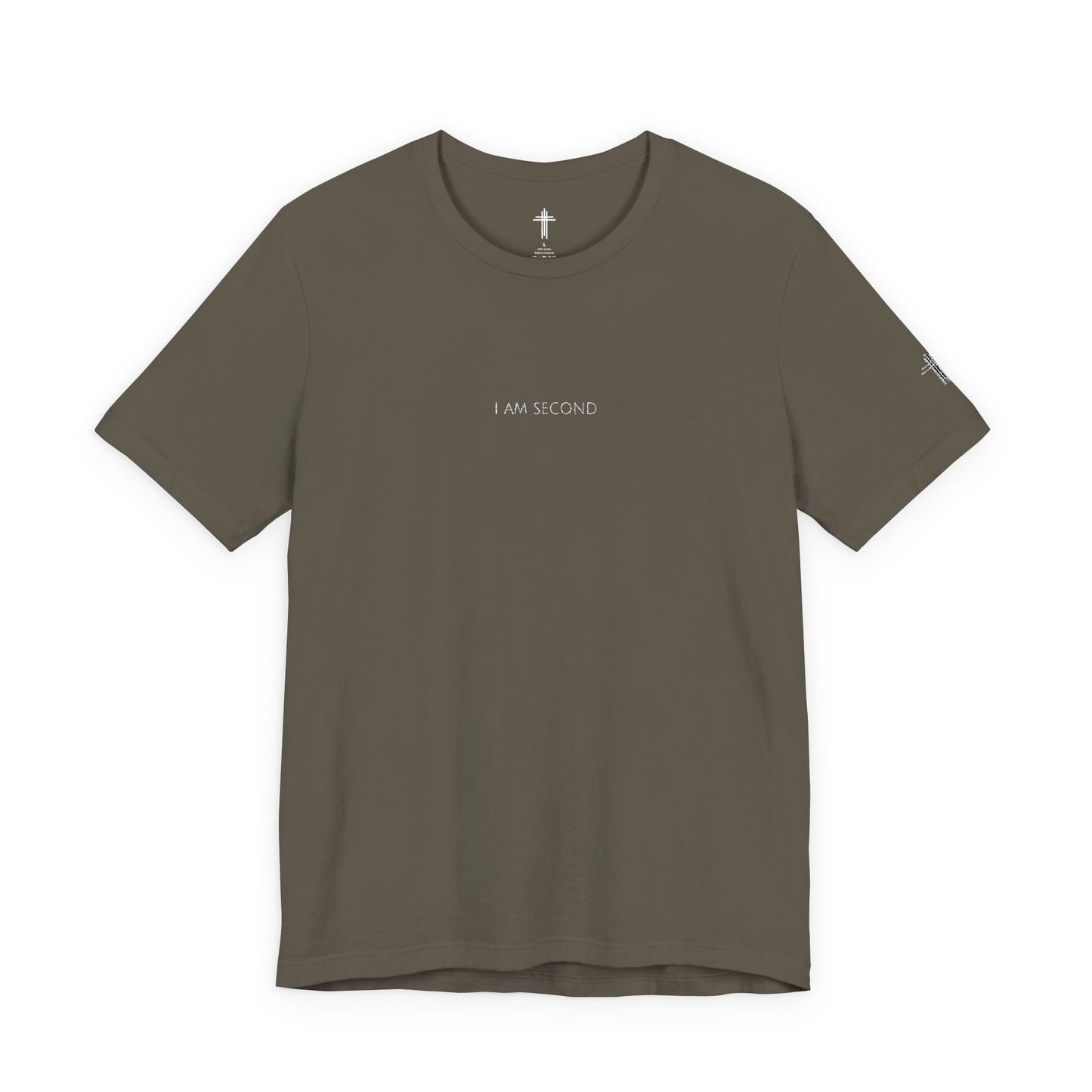 I Am Second Embroidered Christian T Shirt | Minimal Faith Tee