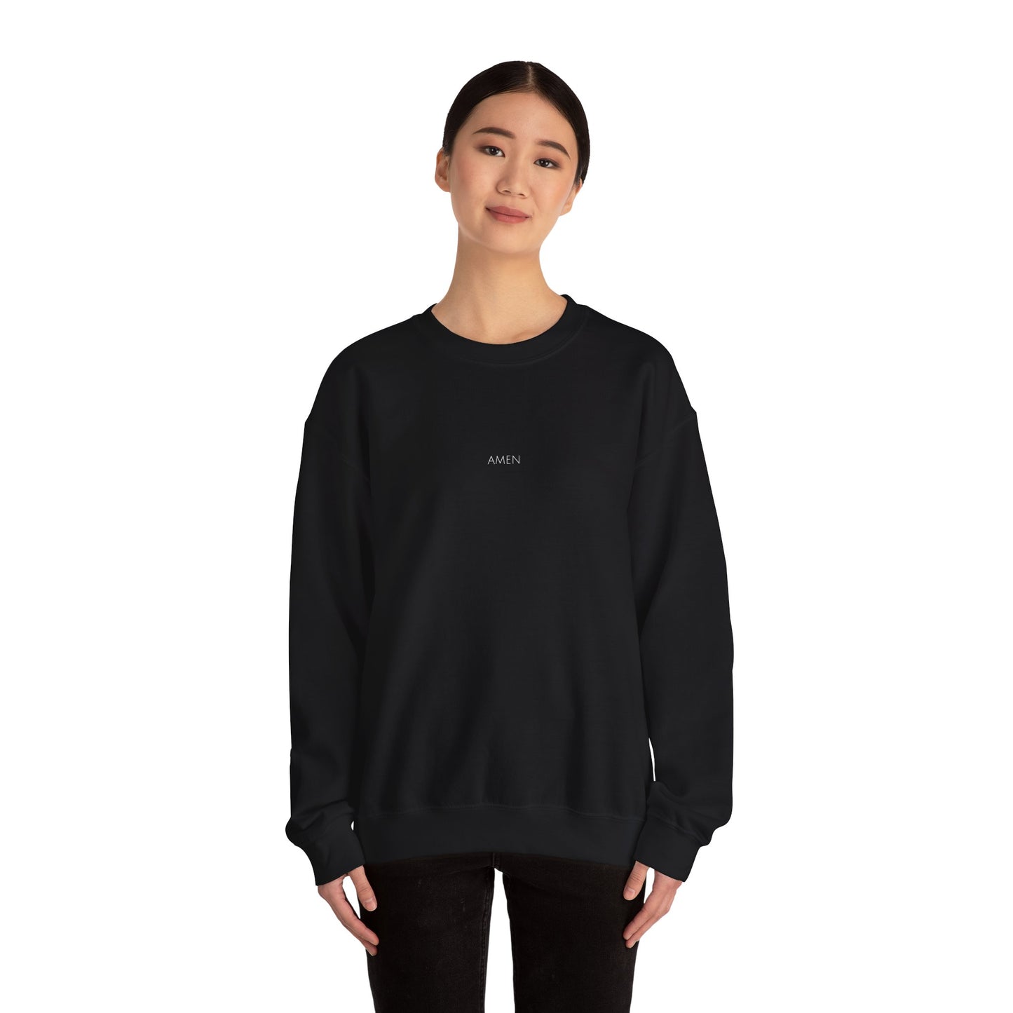 Amen Christian Crewneck Sweatshirt | Minimal Faith Apparel