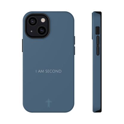 I Am Second Blue iPhone Case | Minimal Christian Faith Phone Case