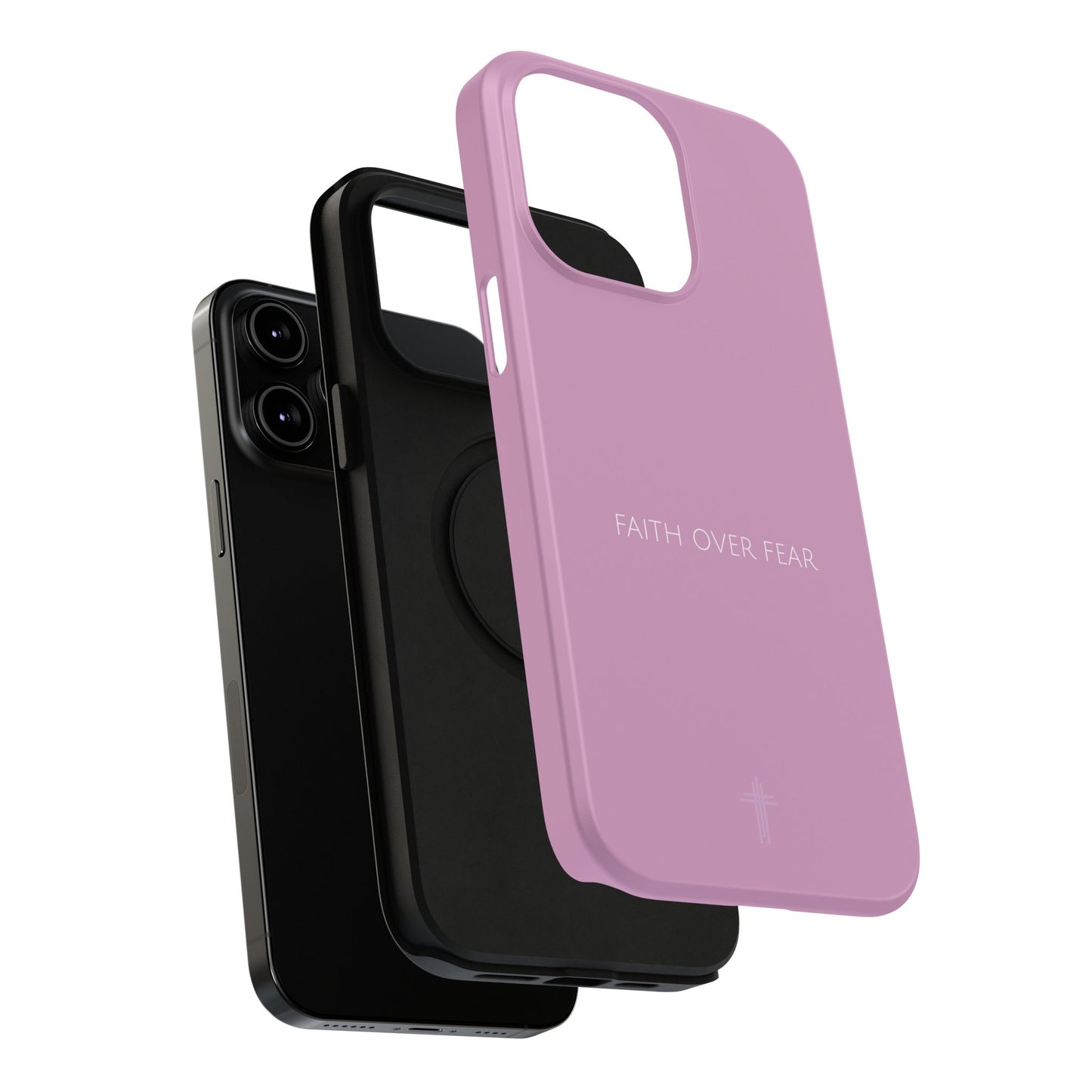 Faith Over Fear Pink iPhone Case | Minimal Christian Faith Phone Case