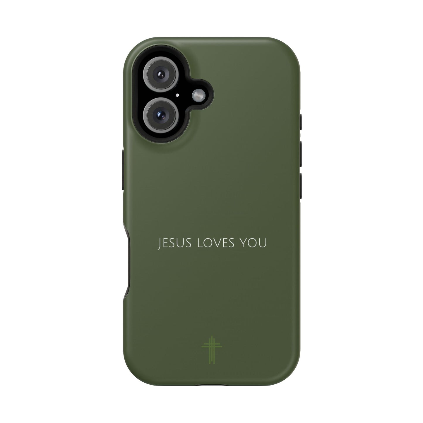 Jesus Loves You Green iPhone Case | Minimal Christian Faith Phone Case