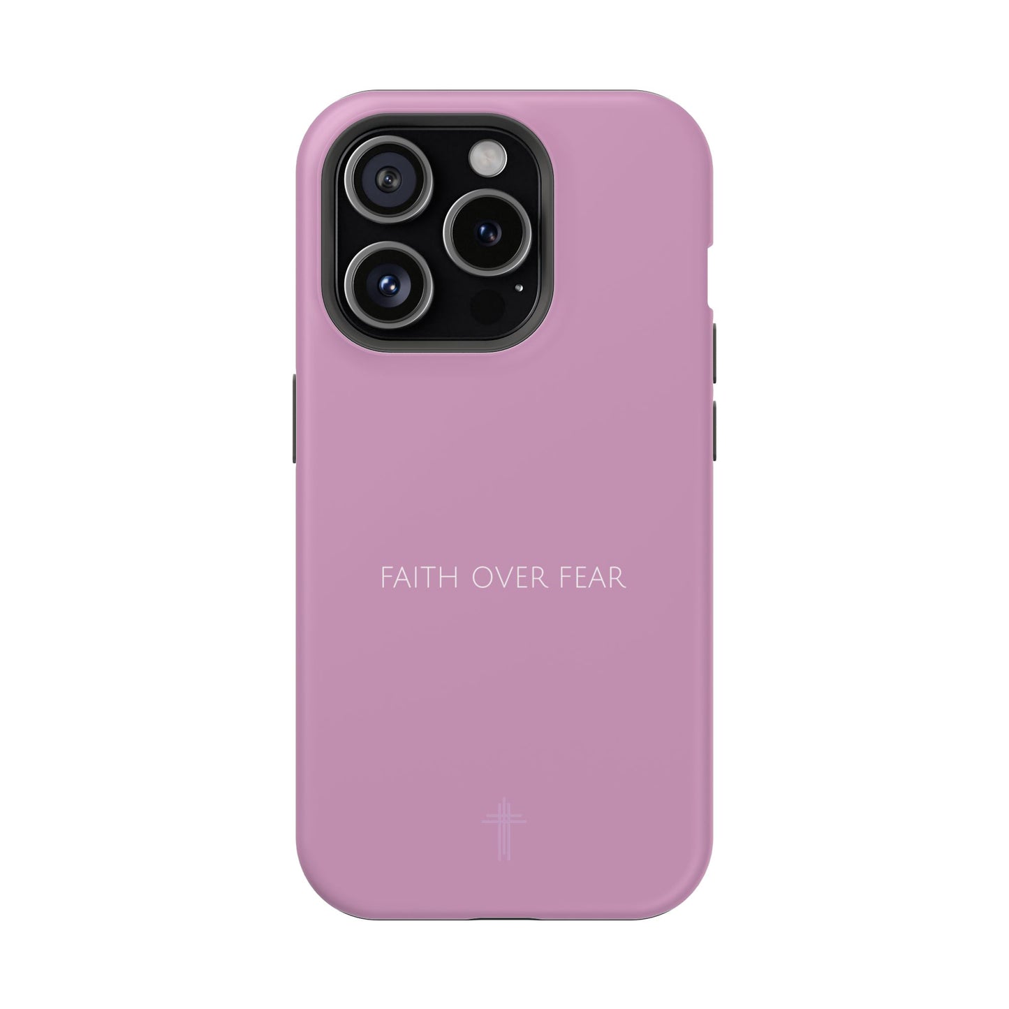 Faith Over Fear Pink iPhone Case | Minimal Christian Faith Phone Case