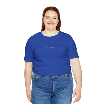 I Am Second Embroidered Christian T Shirt | Minimal Faith Tee