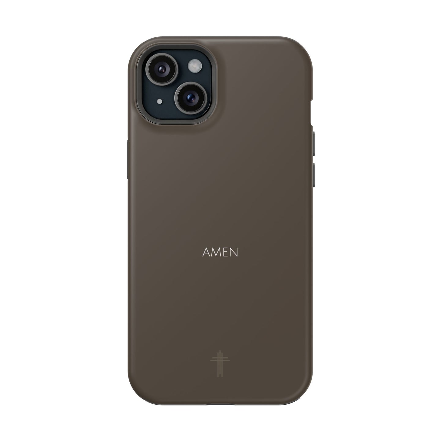 Amen Brown iPhone Case | Minimal Christian Faith Phone Case