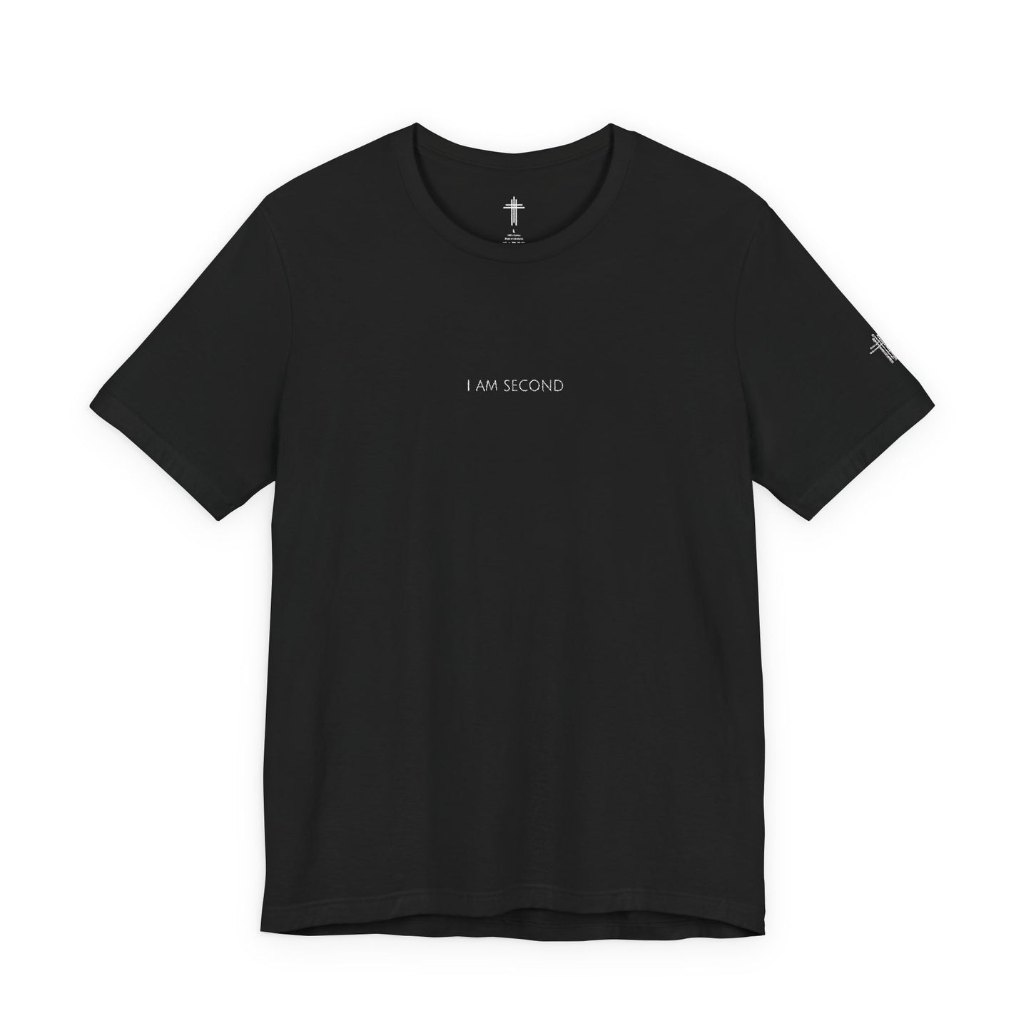 I Am Second Embroidered Christian T Shirt | Minimal Faith Tee