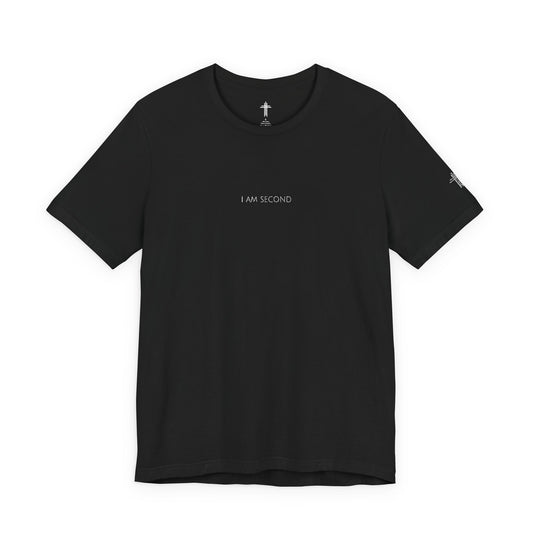 I Am Second Embroidered Christian T Shirt | Minimal Faith Tee