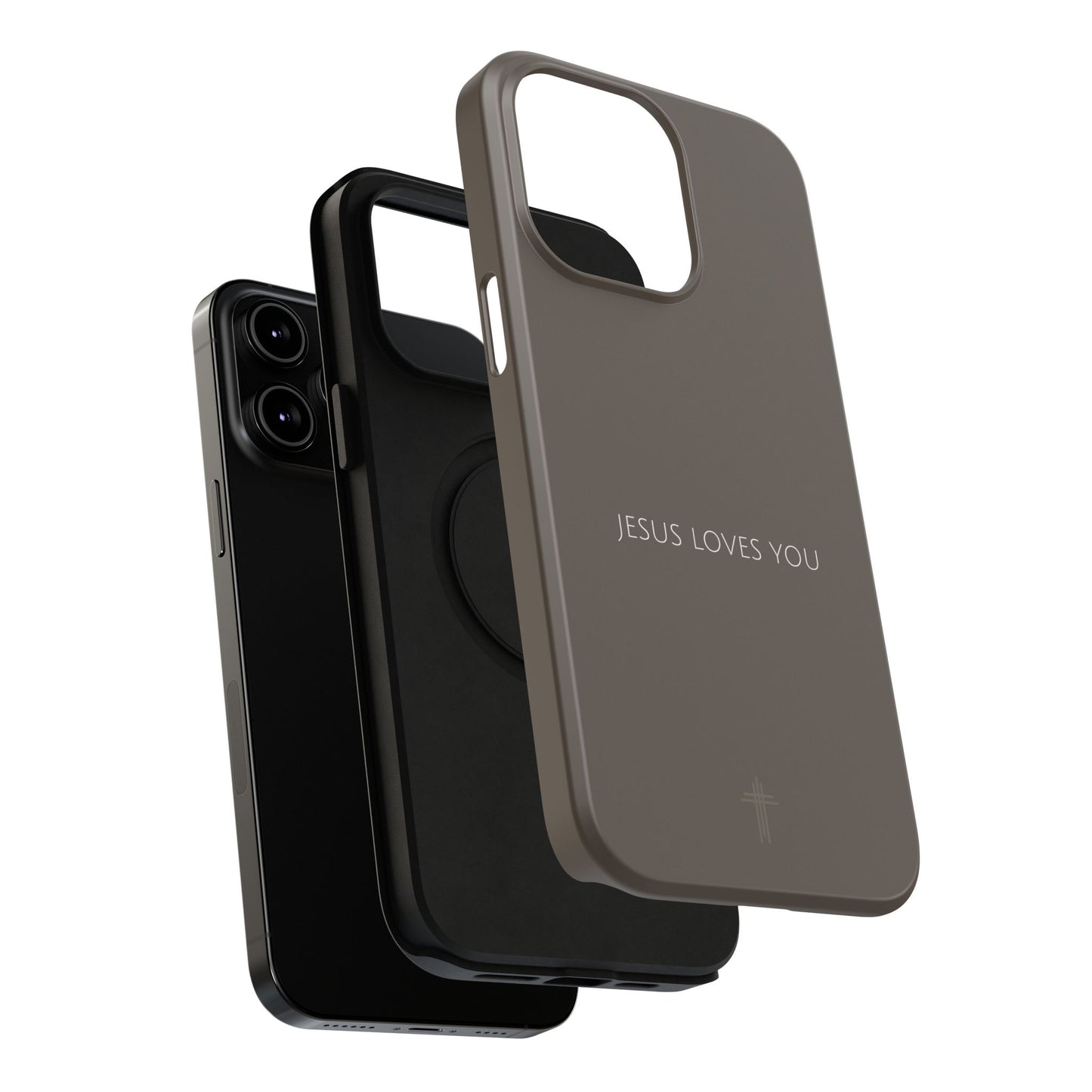 Jesus Loves You Brown iPhone Case | Minimal Christian Faith Phone Case