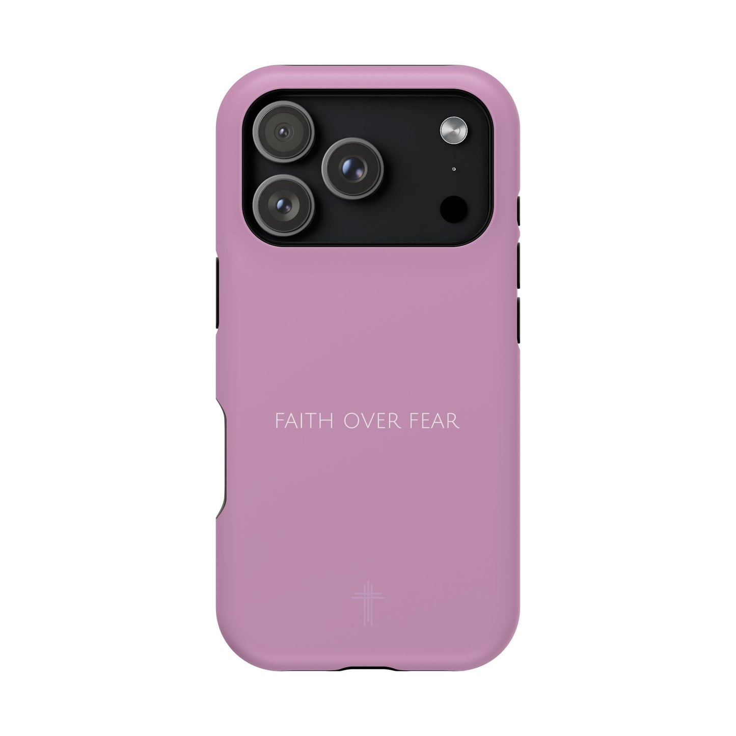 Faith Over Fear Pink iPhone Case | Minimal Christian Faith Phone Case