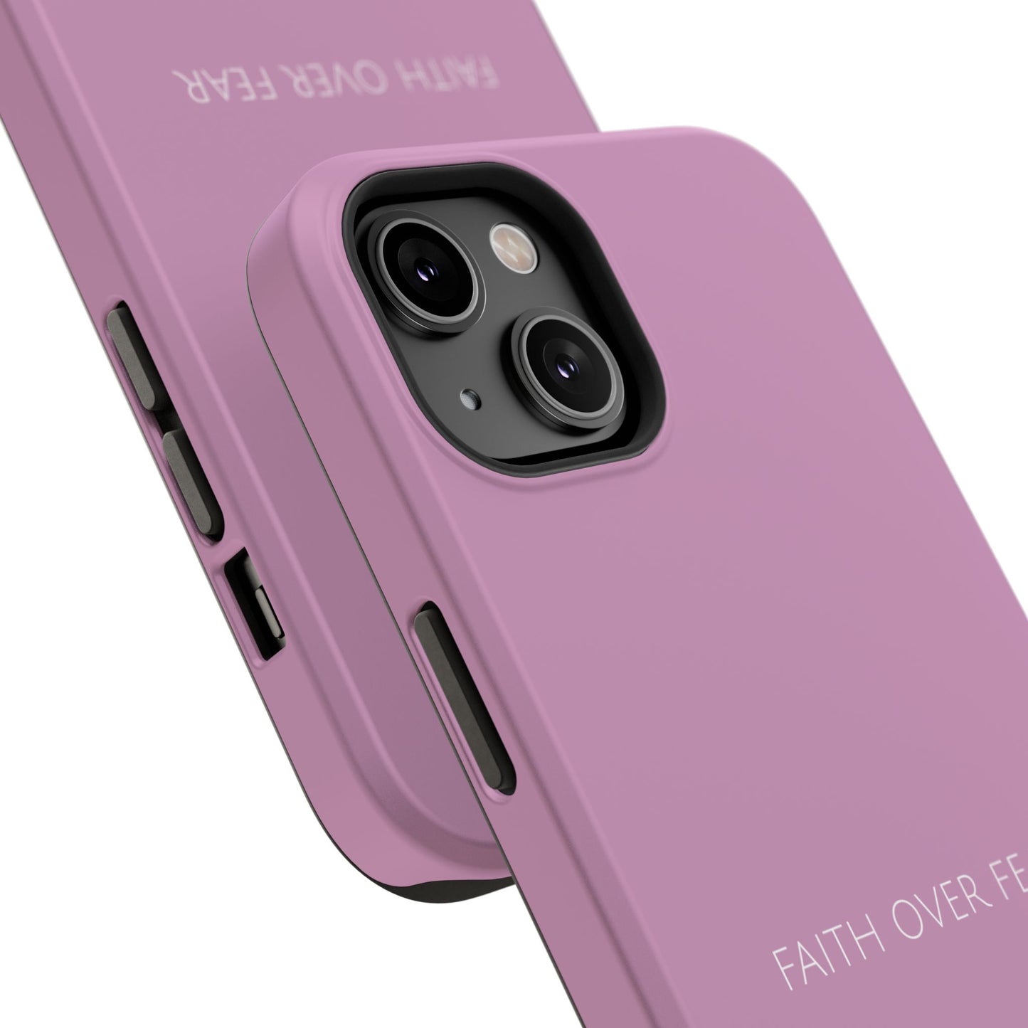 Faith Over Fear Pink iPhone Case | Minimal Christian Faith Phone Case